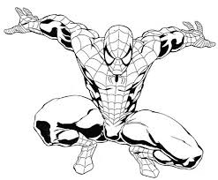 Grande Disegno Da Colorare Di Spiderman Luomo Ragno Disegni Da