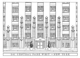 241 Central Park West New York Elevation West New York Art Deco Architecture Central Park