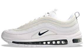 Nike Women S Shoes Nike Air Max 97 White Midnight Navy I Was An Air Max Junkie In The 90s I Should Get Back Nike Air Max Nike Air Max 97 Nike Shoes Women