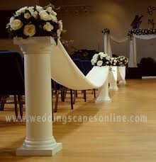 Wedding Columns Custom Height Plastic Columns Artesiandesigns Com Wedding Columns Wedding Aisle Decorations Wedding