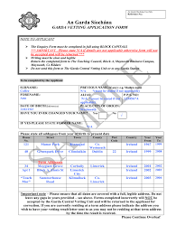 Why is garda vetting required. Garda Vetting Form Sample Fill Online Printable Fillable Blank Pdffiller