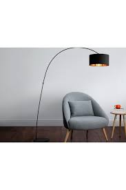 Sweep Stehlampe Mattschwarz Und Kupfer Stehlampe