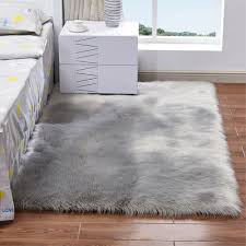 Rayuan Luks Dikdortgen Koyun Derisi Gri Tuylu Hali Sahte Mat Koltuk Pedi Kurk Duz Kabarik Yumusak Alan Kilim Tapetes Hali Aliexpress