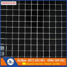 GẠCH MOSAIC THUỶ TINH MÀU ĐEN HTC 2525 CHẤT LƯỢNG | A1