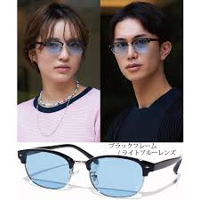 ブローライン サングラス ボストンサングラス サングラス 丸 プラとメタル コンビタイプ 海外セレブ モデル 芸能人 インスタなどで人気