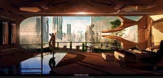 The Sci Fi Art Of Christian Tigaer Hecker Digital Artist Futuristic apartment made in 2.8.