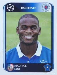 Rangers football club is a scottish professional football club based in the govan district of glasgow which plays in the scottish premiershi. NÂº 184 Maurice Edu Rangers Fc Uefa Champion Kaufen Alte Fussball Sticker In Todocoleccion 81066484