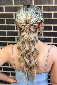 Romantic Curls Boho Braids In A Low Ponytail Hairstyle Perfect For Prom Weddings Hairstyle By Go Low Ponytail Hairstyles Curls For Long Hair Hair Styles