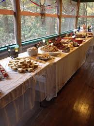 Covered Patio At Spence Cabin Is Perfect For The Buffet Table Spence Cabin Wedding Fall Wedding Smoky Mountain W Cabin Wedding Buffet Table Covered Patio