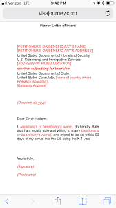 Letter Of Intent To Marry Question K 1 Fiance E Visa Process Procedures Visajourney