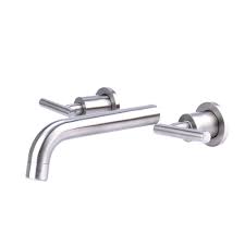 Browse moen's brushed nickel bathroom faucets. Italia Contemporary 2 Handle Wall Mount Bathroom Faucet In Brushed Nickel 83h12 W Bn The Home Depot