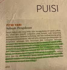 Check spelling or type a new query. Todung Mulya Lubis Na Twitteru Ketemu Puisi Bagus Berjudul Sebuah Pengakuan Buah Tangan Fitri Yani Penyair Lampung Puisi Prosais Prosa Yg Puitis Https T Co Wppqdgtqer