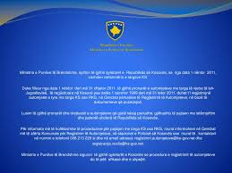 List of albania's ministries, national agencies and governmental institutions with links to the official website. Ppt Republika E Kosoves Ministria E Puneve Te Brendshme Powerpoint Presentation Id 552434