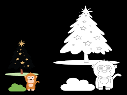 Download Animal Monkey Christmas Coloring Kids Graphic By Optimasipemetaanlokal Creative Fabrica Yellowimages Mockups