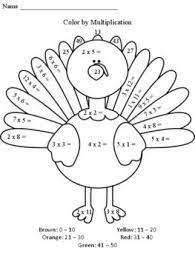 Here are some free thanksgiving math coloring worksheets to use with your prealgebra classes before holiday break. Thanksgiving Color By Multiplication Math Multiplication 3rdgrade 4thgrade Th Thanksgiving Activities For Kids Thanksgiving Activities Thanksgiving School