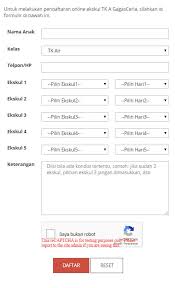 Tentu tujuan kami disini adalah untuk memberikan kepada anda pemahaman tentang pentingnya membuat formulir pendaftaran yang bagus dan benar agar memberi kesan yang baik. Tata Cara Pendaftaran Ekskul Tk Gagasceria