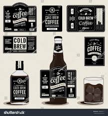 Collection Of Cold Brew Coffee Labels Vintage Style In Bottles And Glass Ide Kemasan Kemasan Produk Kopi