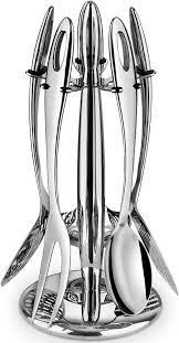 Make sure this fits by entering your model number.; Six Piece Stainless Steel Kitchen Utensil Set With Stand Giannini