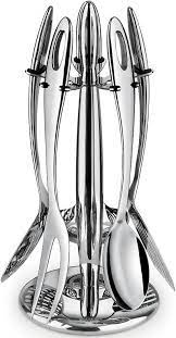 Having these unique utensils right in your kitchen might prove to be convenient one day. Six Piece Stainless Steel Kitchen Utensil Set With Stand Giannini