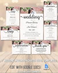 Wedding Invitation Cards Template Set Suite Package 5x7 3 5x5 Etsy Wedding Invitation Card Template Wedding Invitation Cards Invitation Cards