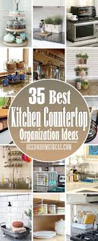 Whether you're replacing those that are already in your kitchen or you're restyling the kitchen totally, you need to consider a style that will look great and function well for a long time. 35 Smart Kitchen Countertop Organizing Ideas To Free Up More Space Decor Home Ideas