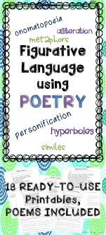 Figurative Language In Poetry No Prep Poetry Activities And Practice Teaching Figurative Language Figurative Language Poetry Activities