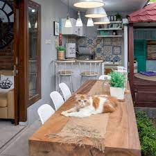 Desain dapur minimalis geometris pink. Kumpulan 11 Dapur Outdoor Terbaik Muat Meski Lahan Terbatas