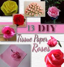 Then, fill a spray bottle with water and a few drops of paint, and spray the paper with one color at a time. 13 Diy Tissue Paper Roses Guide Patterns