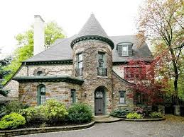 That home is made of stone, but most gothic revival homes in the united states are built of wood. Architectural Style French Norman