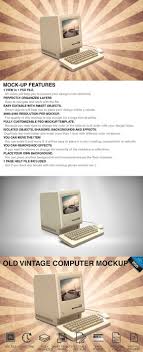 Old Vintage Computer Display Mockup Display Mockup Vintage Display Design