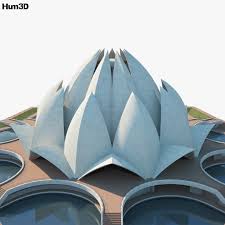 3d Model Of Lotus Temple In 2020 Lotus Temple 3d Model 3d Model Architecture
