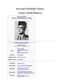 In 1991, he adorned part of the collection of past prime ministers of malaysia stamps issue. Biodata Tunku Abdul Rahman