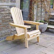 fauteuil d exterieur inclinable adirondack en bois avec repose pieds finitura natural trattata mobilier jardin meubles de jardin en rotin table de jardin bois