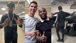 Floyd mayweather didn't win the mega millions' record jackpot, but that didn't stop him from spending eight figures on a new home. Watch Cristiano Ronaldo Beg Mayweather For A Bugatti After Seeing His Luxury Car Collection Video Ghanacelebrities Com