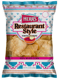 Keep in mind that there's always a number of broken ones in the bag, so if you want a full tray to bring to a party, pick up two bags so you'll have enough intact scoop chips to use. Restaurant Style Corn Tortilla Chips Herr S