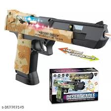 Desert Eagle Toy Gun with Projection Light & Sound and Recoil Mimic for  Kids (Multicolor)8