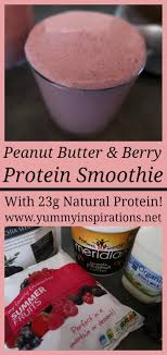 Peanut Butter Berry Protein Smoothie Recipe High Protein Smoothies Recipe Protein Smoothie Berry Protein Smoothie High Protein Smoothies