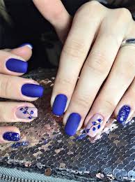 Creative black and blue nail designs. 50 Trendy Dark Blue Nail Art Designs For 2019 Soflyme