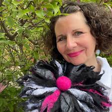 Felted Flower Corsage Pin Brooch, Handmade, Felted Wool Flower, Lagenlook,  Handmade, Shawl Pin, Cerise, Rose, Pink