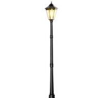 Outsunny 76.5" Solar Lamp Post Light, Dusk to Dawn Vintage Style Street Light, Aluminum Solar Powdered Lamp, PIR Motion Sensor for Garden, Lawn, ...