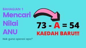 Text of maksud dan peranan matematik. Matematik Tahun 4 Operasi Asas Menentukan Nilai Anu Tolak Bahagian 1 Youtube