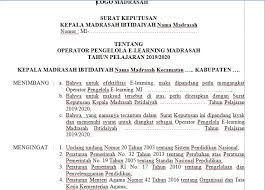 Lalu upload di sebagai lampiran. Ms Word Contoh Sk Pengangkatan Operator E Learning Madrasah