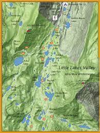 Little Lakes Valley Eastern Sierras Lake Summit Lake Lake Map