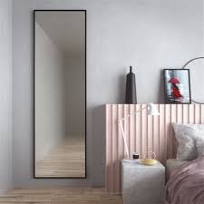 Featuring a design that's made to lean against a wall, it adds modern elegance and function to any entryway, bedroom, bathroom, or living space. 63 X 20 Metal Framed Full Length Floor Mirror With Standing