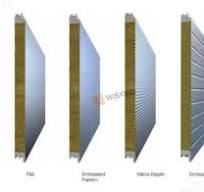 Global 500 50-150mm Thickness Rockwool+PU Sandwich Panel For ...