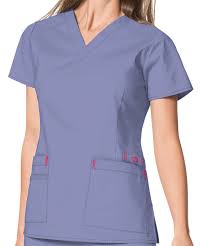 Wonderwink Scrubs Wonderflex Verity V Neck Top Xxs Ceil Blue In 2020 Wonderwink Scrubs Tops Scrub Tops