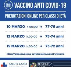 Con quale criterio verrà stabilito l'ordine di vaccinazione? Vaccino Covid Lazio Via Alle Prenotazioni Over 70 Classi 1944 E 45 Da Mezzanotte Il Calendario Delle Prossime Aperture