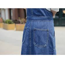 Us 26 22 22 Off Salopette Femme En Jean Women Summer Overalls Dress Jeans Single Breasted Long Denim Sundress Loose Plus Size Womens Overalls In