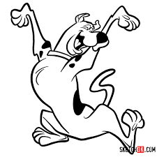 The animated drawing lesson starts off with a basic sketch, and develops th drawing of scooby doo through 14 steps. How To Draw Happy Scooby Doo Sketchok Easy Drawing Guides