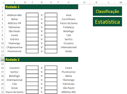 Veja os resultados e a tabela de jogos da competição. Tabela Do Campeonato Brasileiro 2019 Em Excel Excel Easy